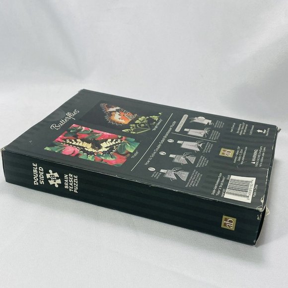 Double Sided Jigsaw Brainteaser Puzzle Butterflies Flutter Bright Beauty 4.25" - Picture 7 of 13